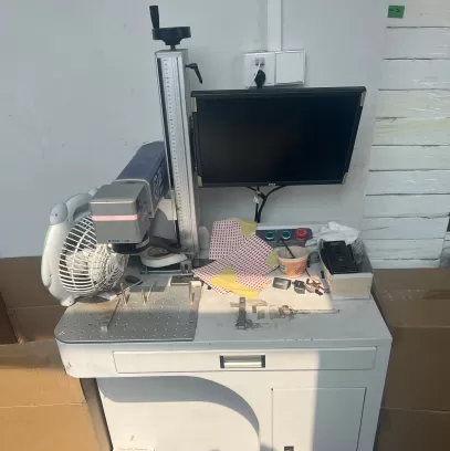 Laser marking machine at the Zhongshan smart-lock factory