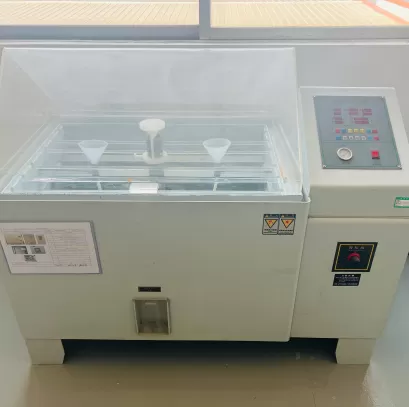 Salt-spray test chamber at the Zhongshan smart-lock factory