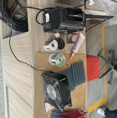Temperature-controlled soldering workstation at the Zhongshan smart-lock factory